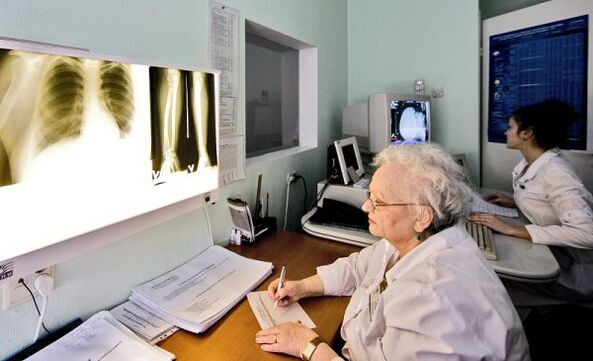 Radiografía utilizada para diagnosticar el dolor de espalda. 
