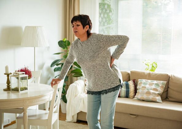 Osteocondrosis en una mujer.